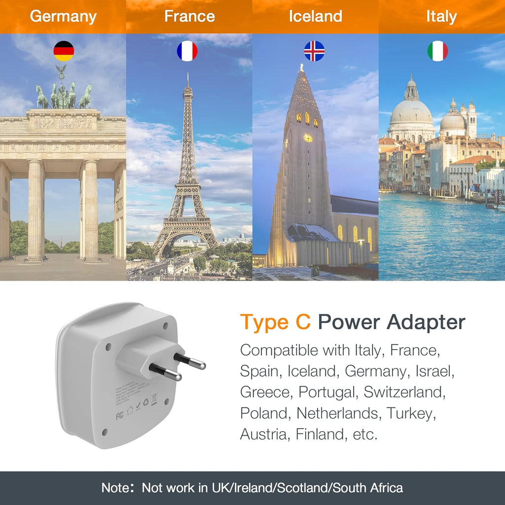 European Travel Plug Adapter Converter