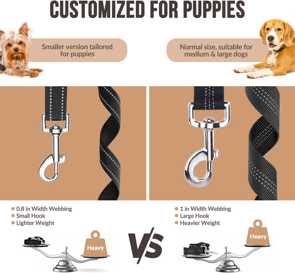 Dog Seat Belt for Car, 2 Pack Dog Car Harness Seatbelt with Bungee