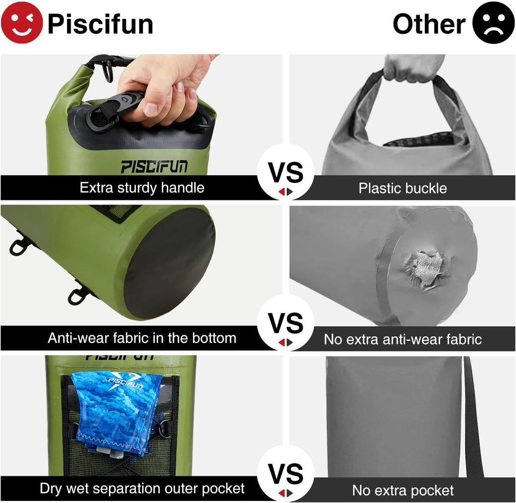 Dry Bag, Waterproof Floating Backpack 10L/20L/30L/40L
