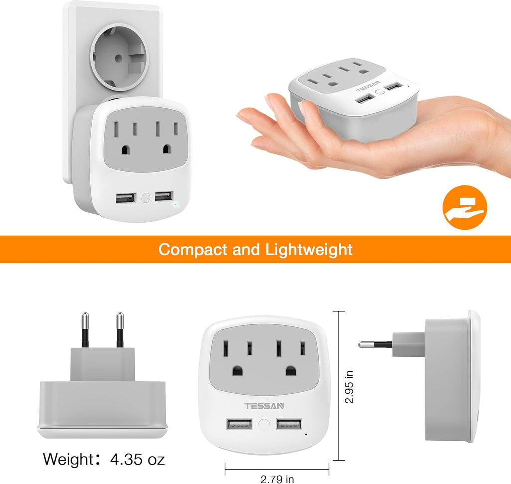 European Travel Plug Adapter Converter
