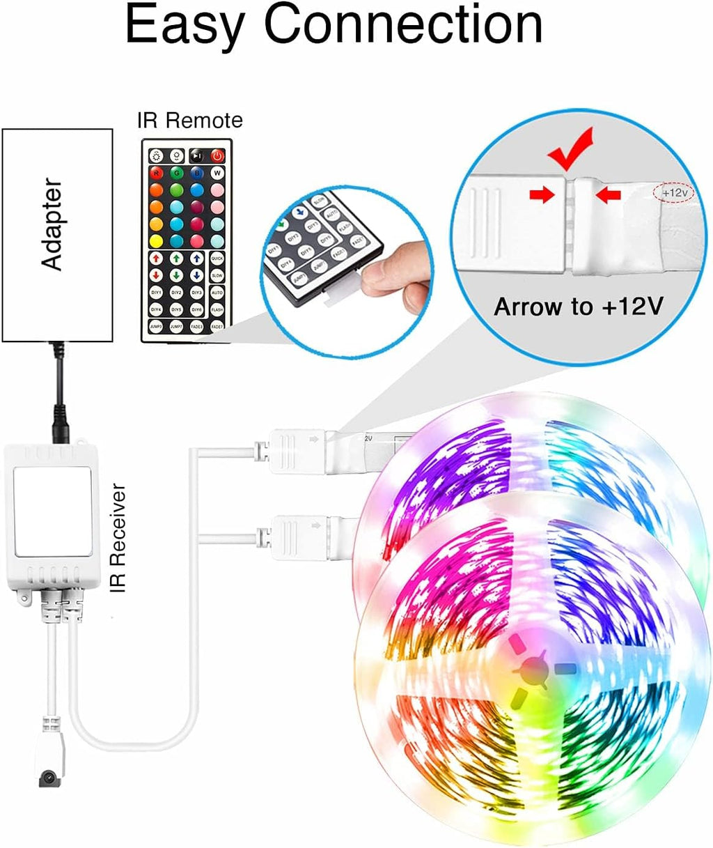 100FT LED Strip Lights for Bedroom RGB Color Changing