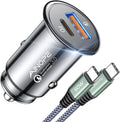 67.5W Car Charger USB C Fast Charge,Fast USBC Car Charger for Iphone