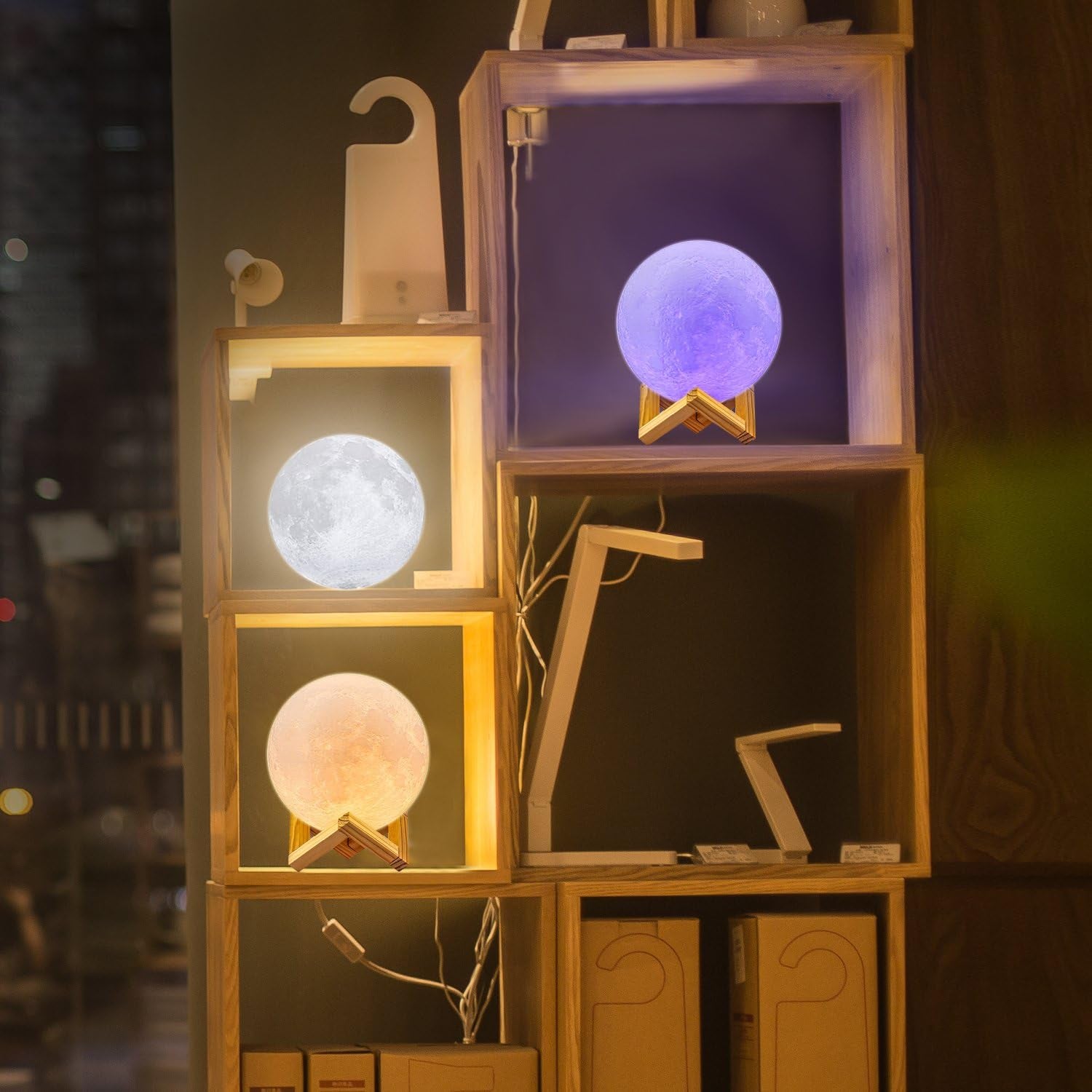 Moon Lamp, 16 Colors LED Night Light with Remote/Touch, Timer/Dimming 4.8In