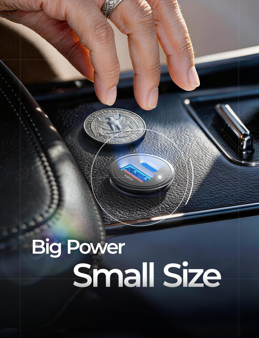 67.5W Car Charger USB C Fast Charge,Fast USBC Car Charger for Iphone