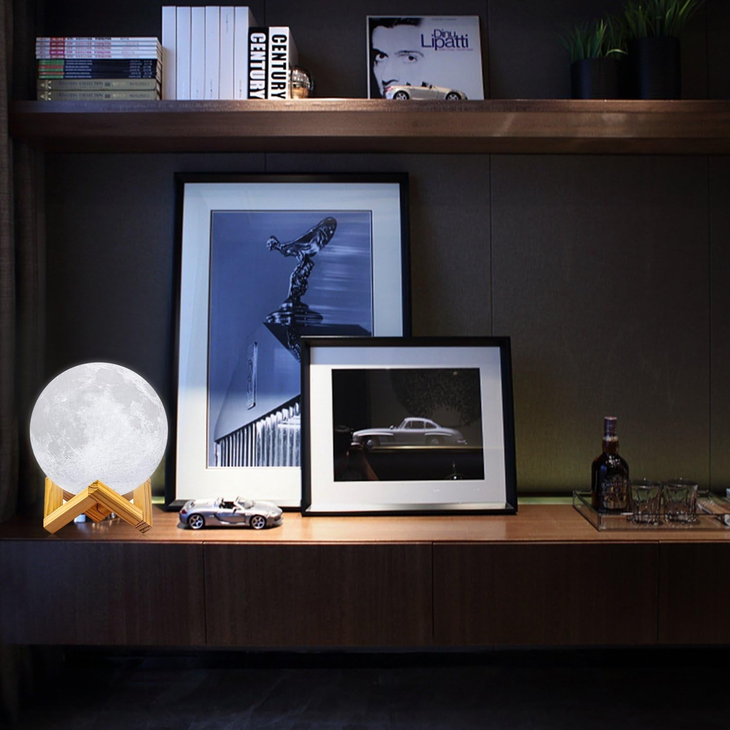 Moon Lamp, 16 Colors LED Night Light with Remote/Touch, Timer/Dimming 4.8In